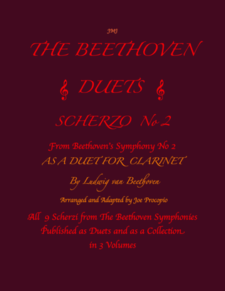 Book cover for The Beethoven Duets For Clarinet Scherzo No. 2