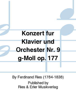Book cover for Konzert für Klavier und Orchester No. 9 in g-moll, Op. 177