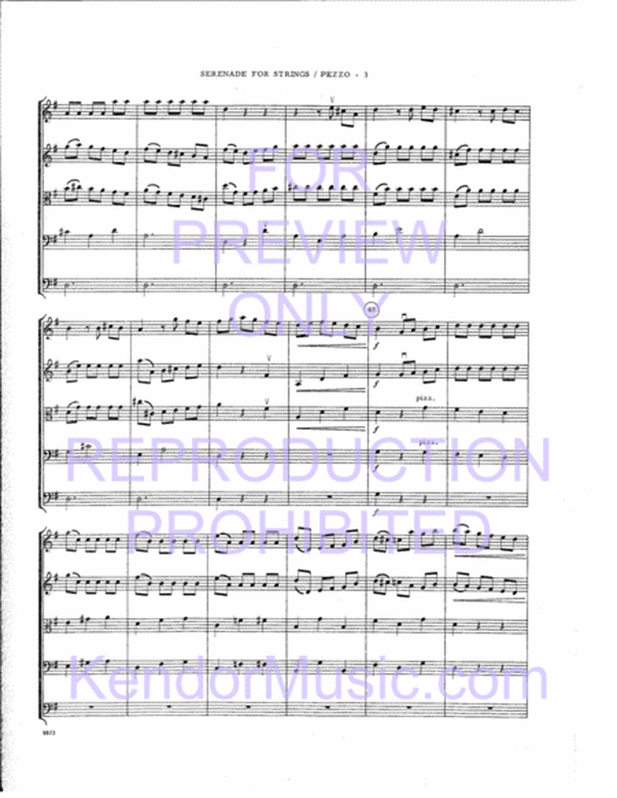 Serenade For Strings/Mvt. 1 Pezzo (Full Score)