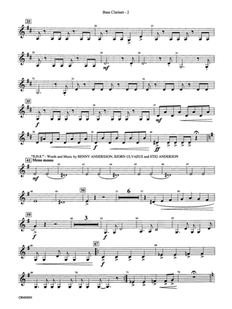 Mamma Mia! -- Highlights from the Broadway Musical: B-flat Bass Clarinet