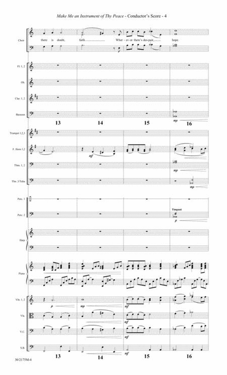 Make Me An Instrument of Thy Peace - Orchestra Score/Parts