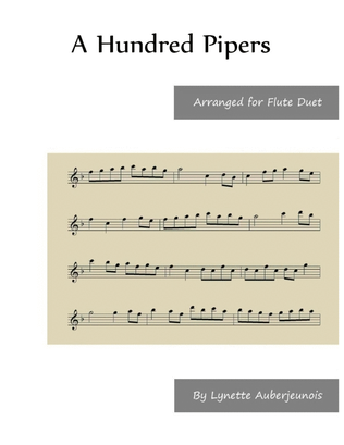 Book cover for A Hundred Pipers - Flute Duet