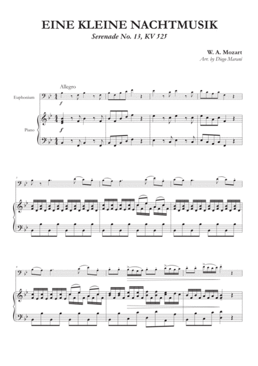 Eine Kleine Nachtmusik (1st Mov.) for Euphonium and Piano image number null