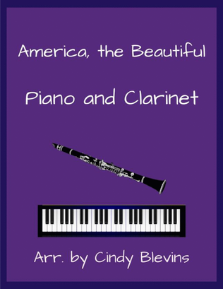 Book cover for America, the Beautiful, for Piano and Clarinet