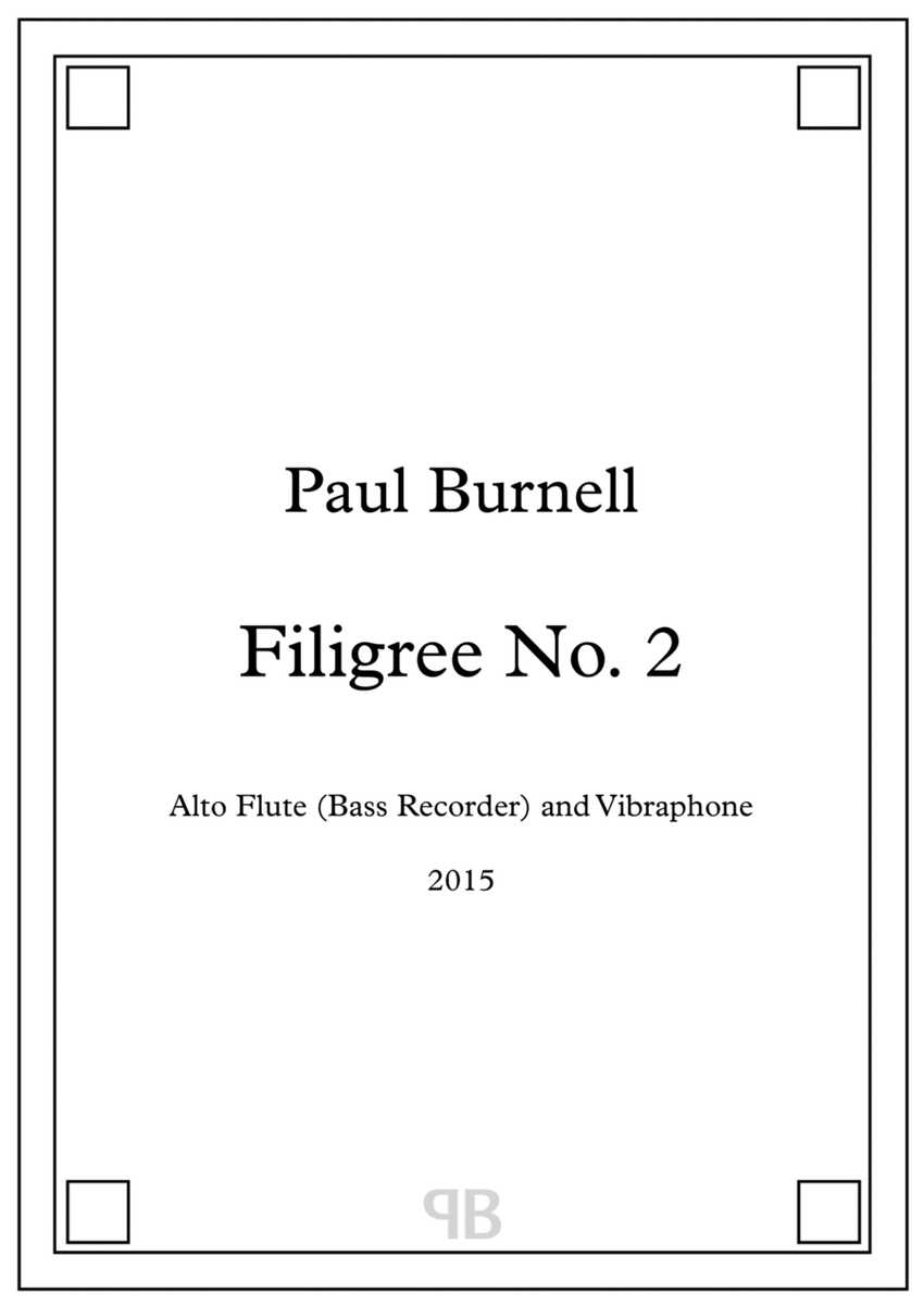 Filigree No. 2, for Alto Flute (Bass Recorder) and Vibraphone, Score and Parts image number null