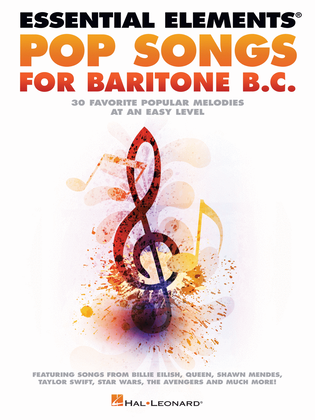 Book cover for Essential Elements Pop Songs for Baritone B.C.