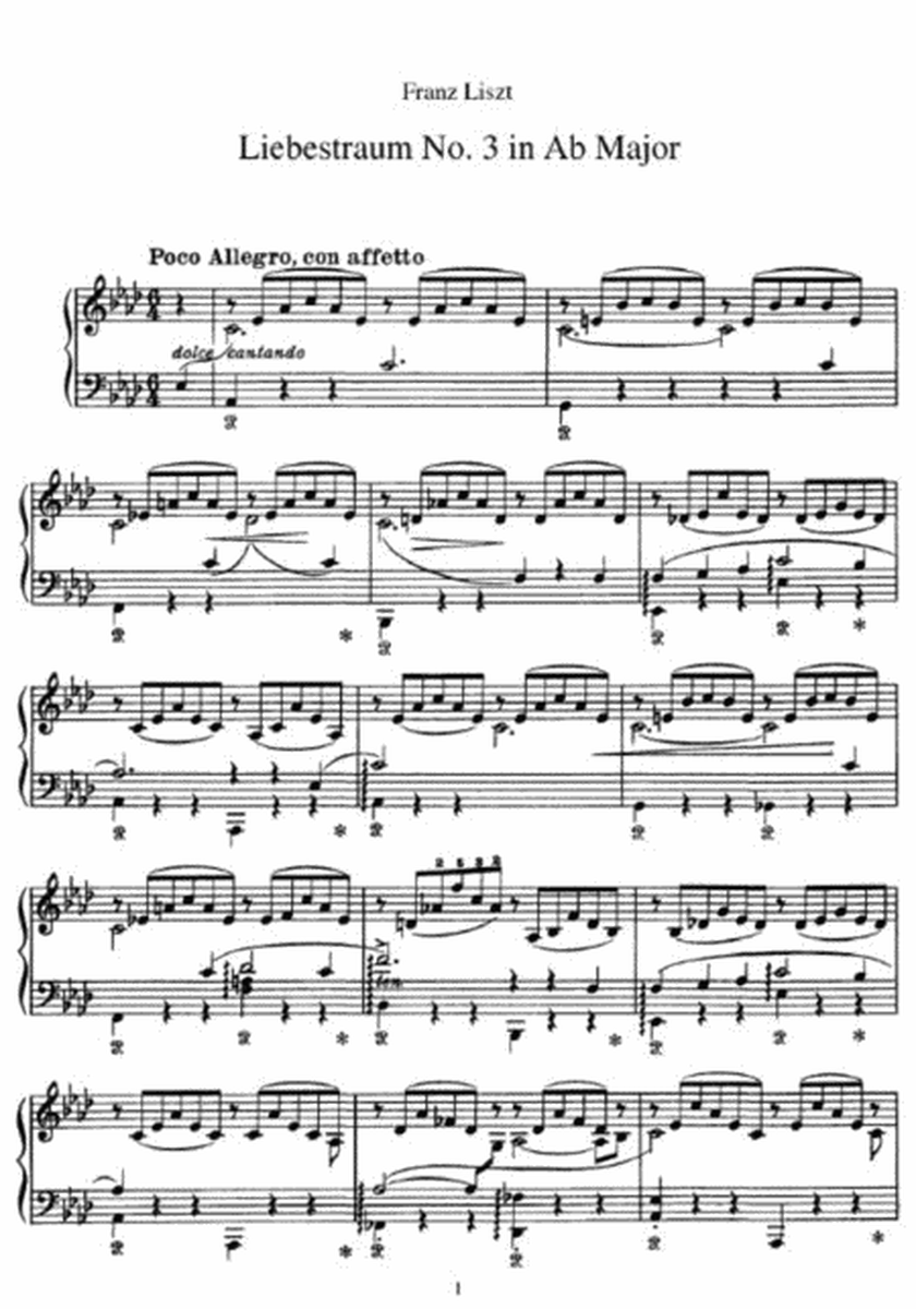 Franz Liszt - Liebestraum No. 3 in Ab Major