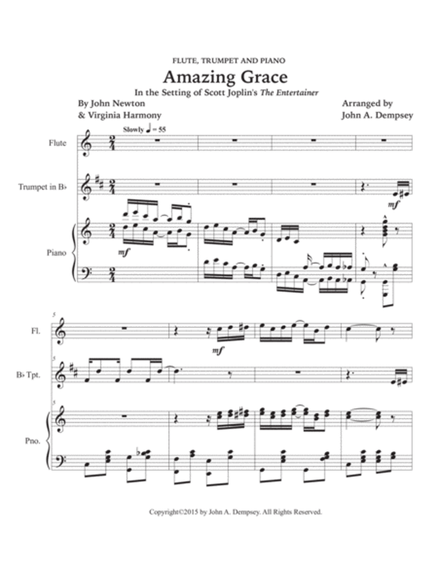 Amazing Grace / The Entertainer (Trio for Flute, Trumpet and Piano) image number null