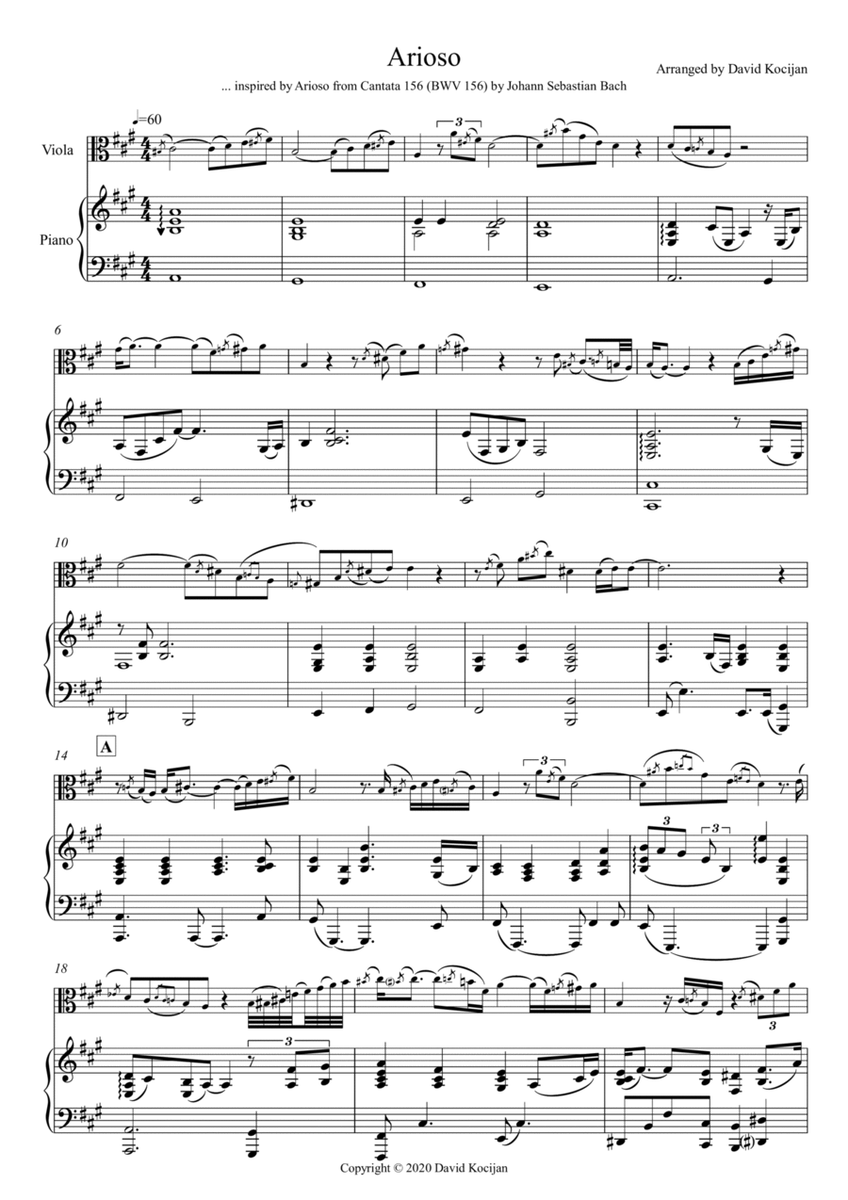 Arioso (viola & piano) image number null
