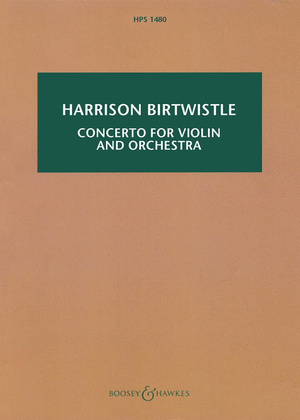 Book cover for Concerto for Violin and Orchestra