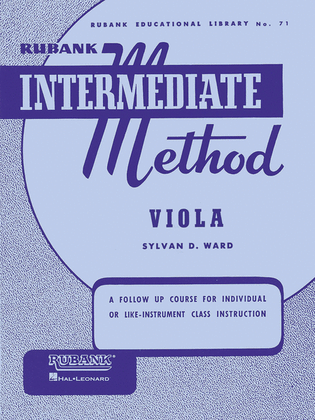Book cover for Rubank Intermediate Method – Viola