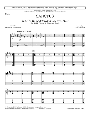 Book cover for Sanctus (from The World Beloved: A Bluegrass Mass) - Banjo