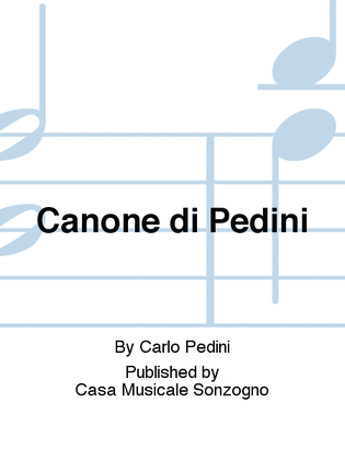 Book cover for Canone di Pedini