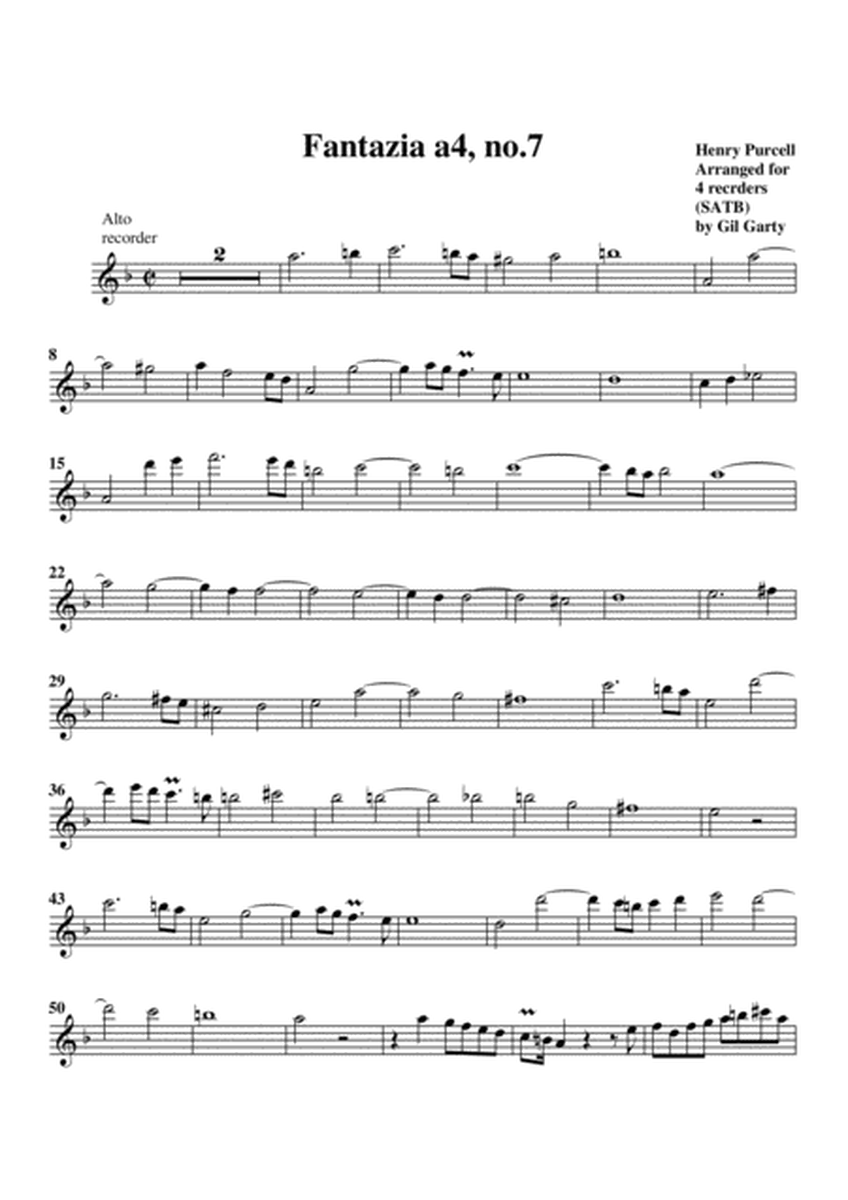 Fantazia no.7 (arrangement for 4 recorders (SATB))