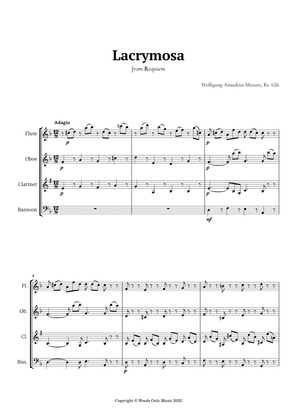 Lacrymosa by Mozart for Woodwind Quartet