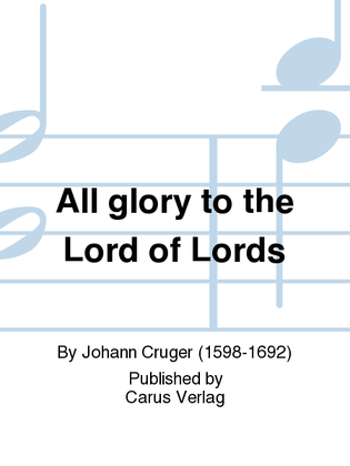 Book cover for The highest good be praise and glory (Sei Lob und Ehr dem hochsten Gut)