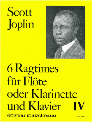 Book cover for 6 ragtimes for flute and piano, Volume 4