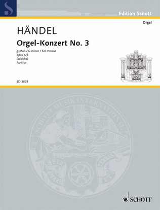 Organ Concerto No 3 G Minor Op. 4/3 HWV 291