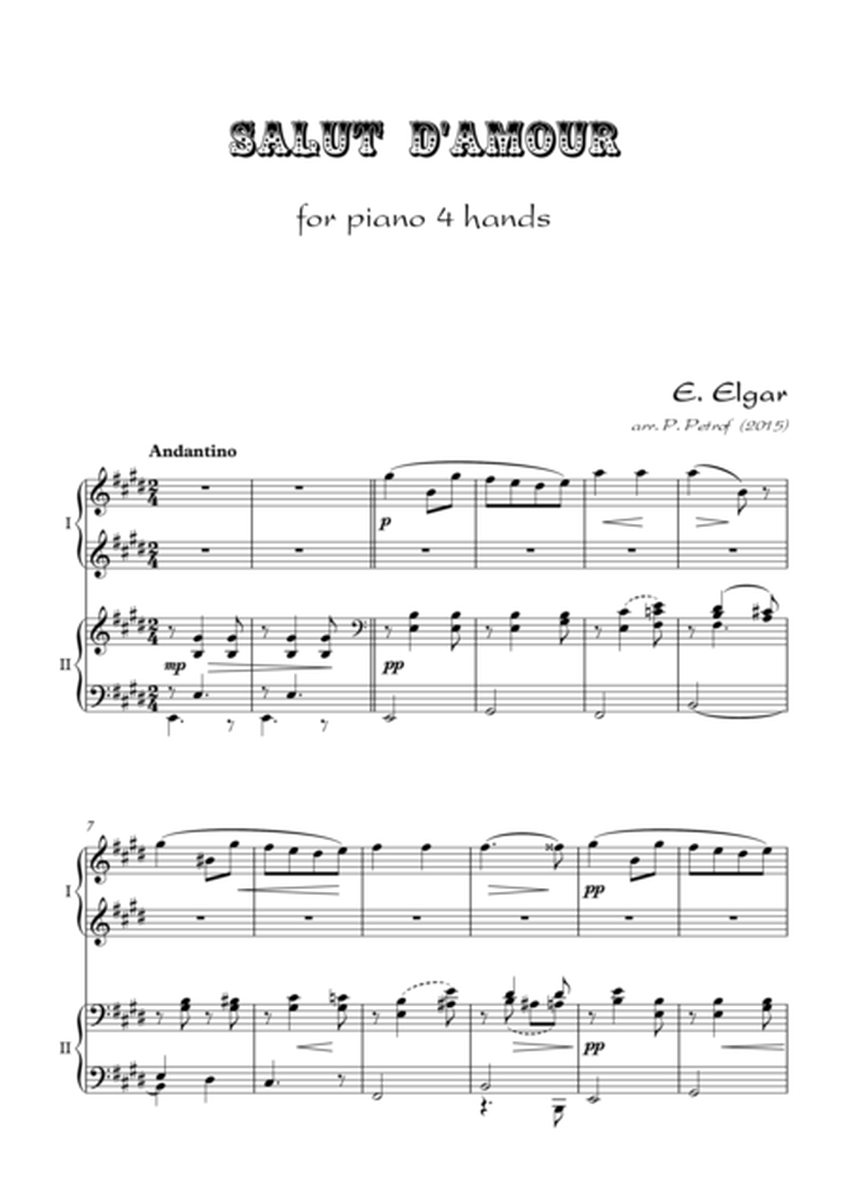 Salut  d'Amour - for piano 4 hands image number null