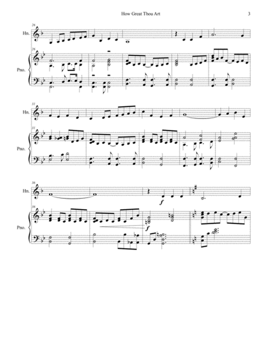 How Great Thou Art - for Horn in F and Piano image number null