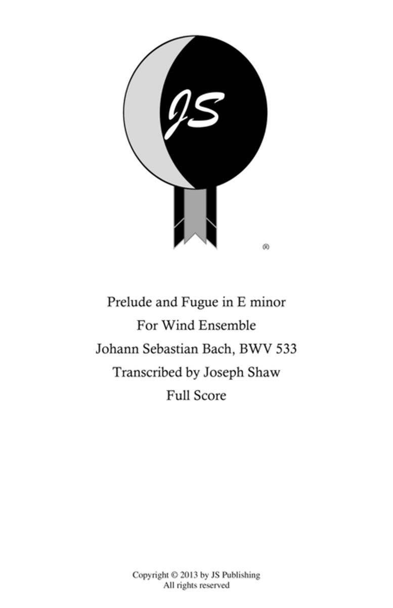 Prelude and Fugue in E minor, BWV 533 image number null