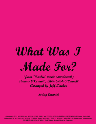 Book cover for What Was I Made For?