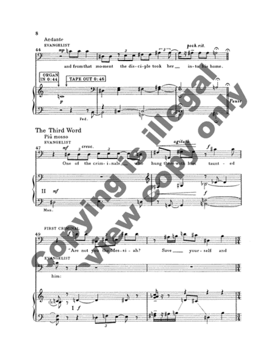 The Seven Last Words of Christ on the Cross (Choral Score)