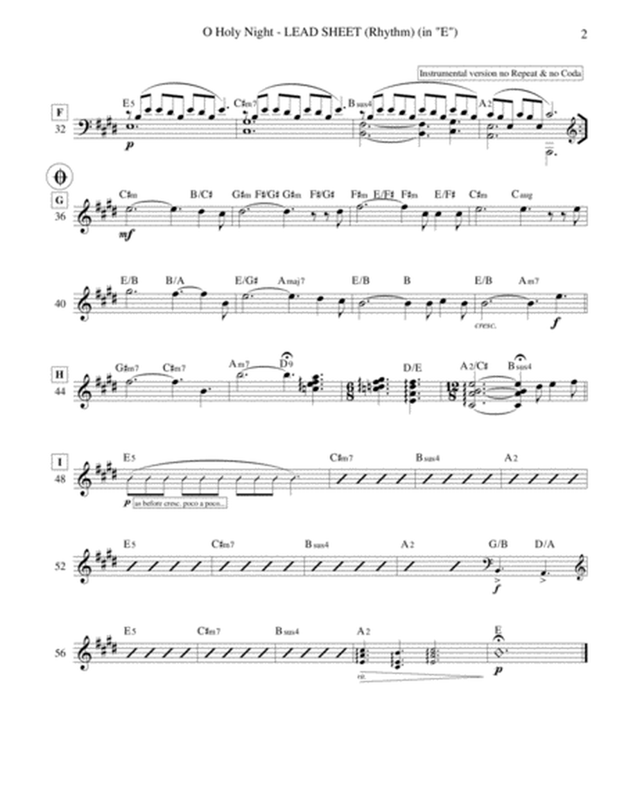 O Holy Night (3 Lead Sheet-Rhythm Charts) image number null