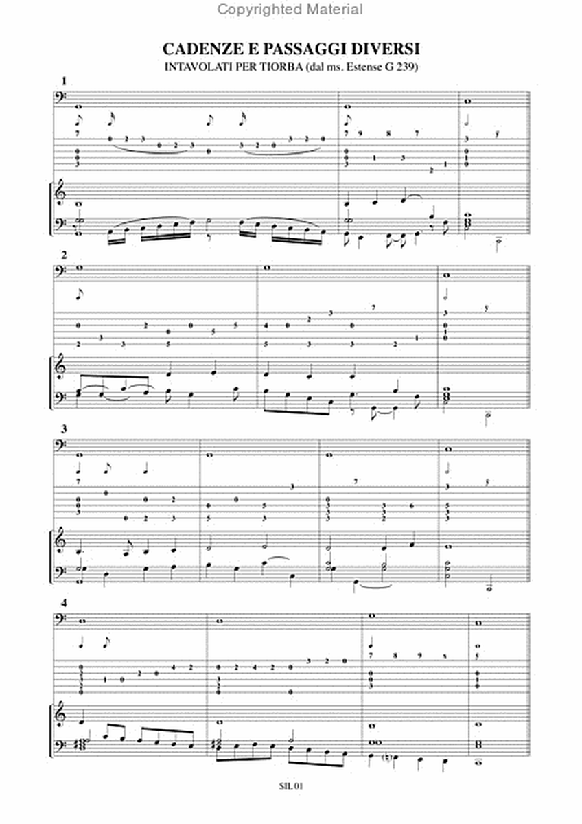 Cadenze e Passaggi diversi for Theorbo from the Modena manuscript G 239 (17th century)