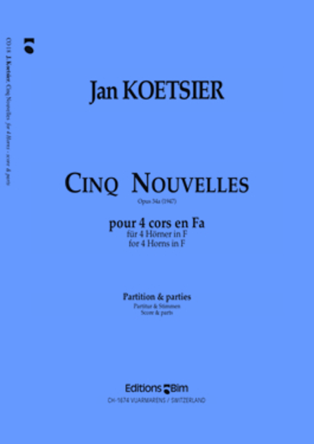 5 Nouvelles op. 34a