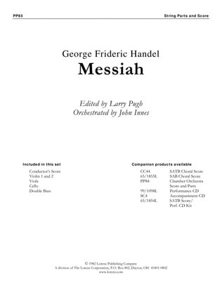Book cover for Handel's Messiah: Christmas Choruses and Solos - String Orchestra Score/Parts -