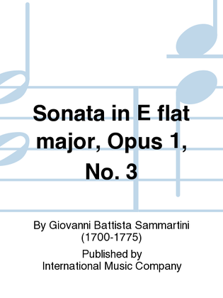 Book cover for Sonata In E Flat Major, Opus 1, No. 3 (With Cello Ad Lib.)