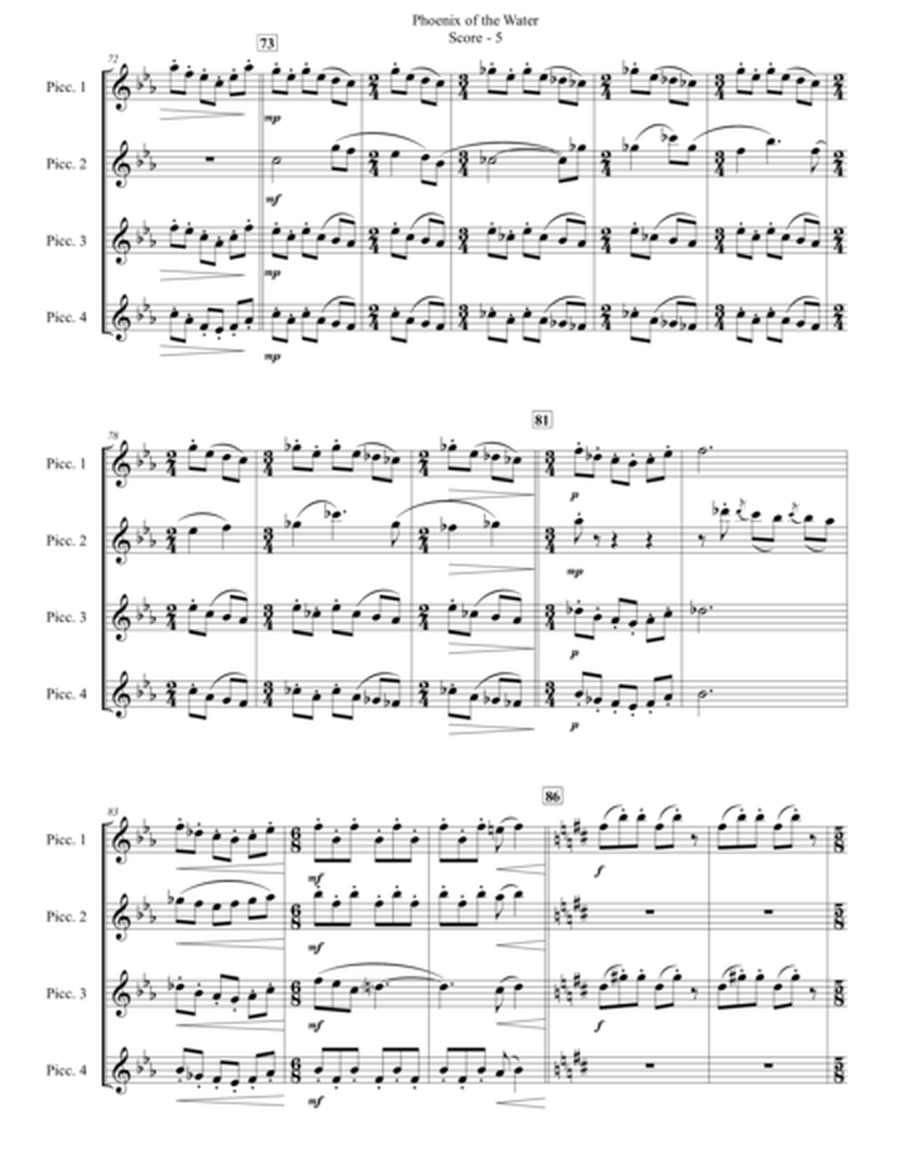 Phoenix of the Water (for Flute Quartet from same or mixed instrumentation)