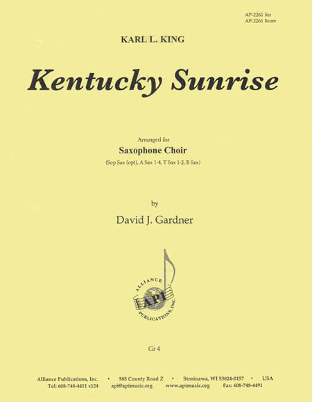 Kentucky Sunrise For Sax Choir