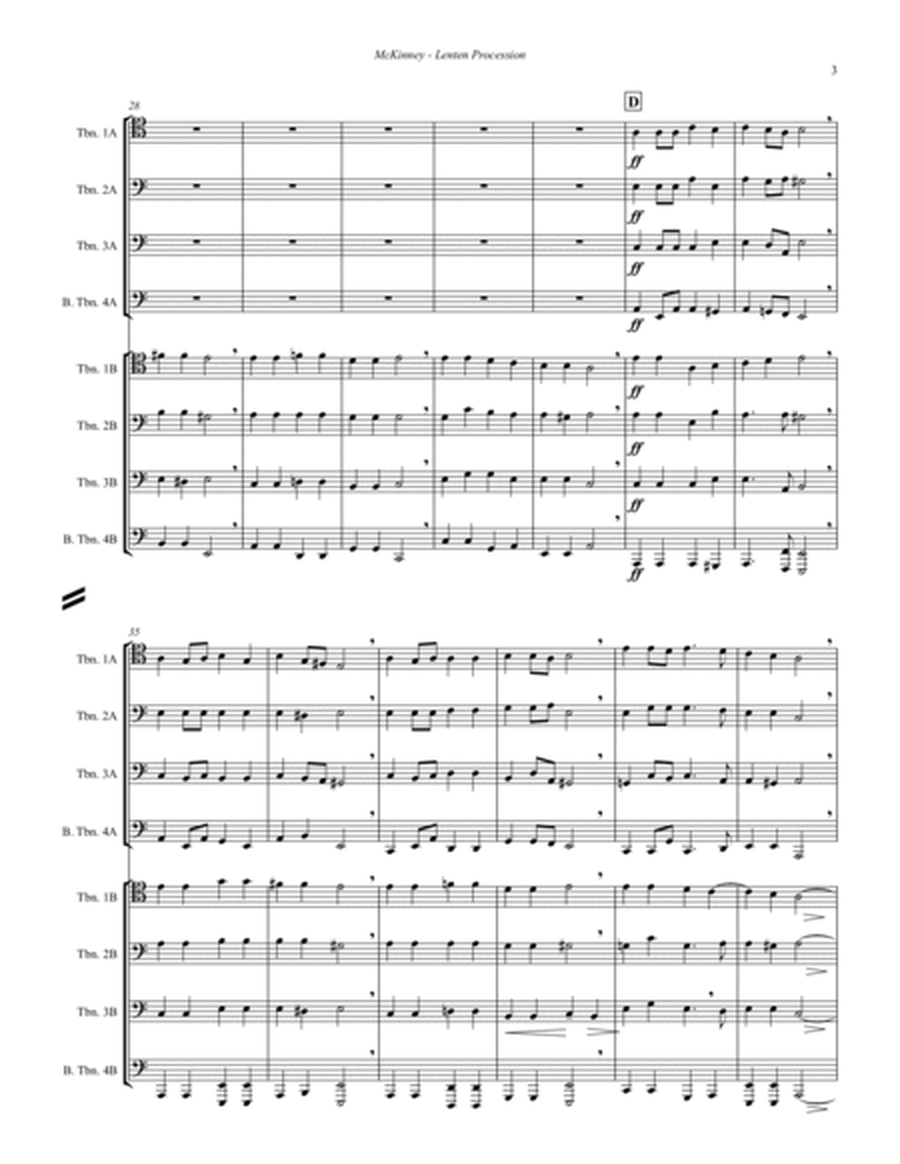 Lenten Procession for 8-part Trombone Choir image number null