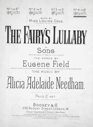 Book cover for The Fairy's Lullaby. Song