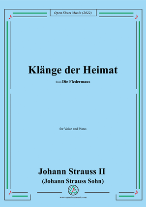 Book cover for Johann Strauss II-Klänge der Heimat(No.10)