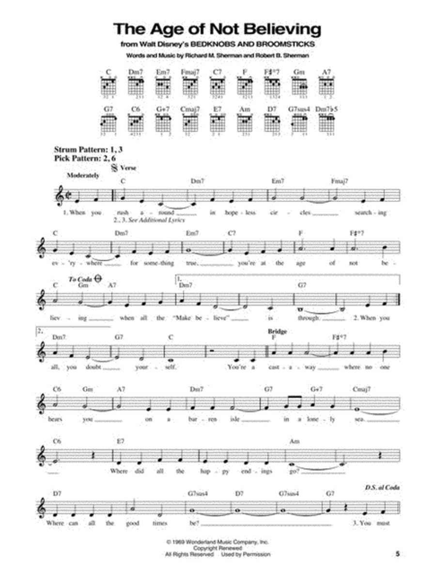 The Disney Songs Book by Various Easy Guitar - Sheet Music