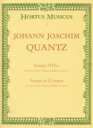 Book cover for Sonate fur Flote (Oboe, Violine) und Basso continuo aus "Furstenbergiana" D major