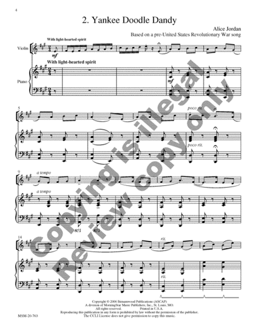 An American Suite for Violin and Piano image number null