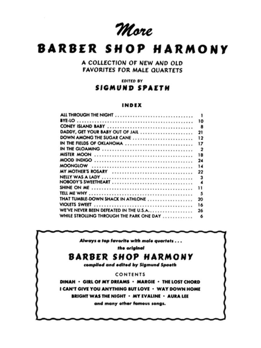 More Barber Shop Harmony