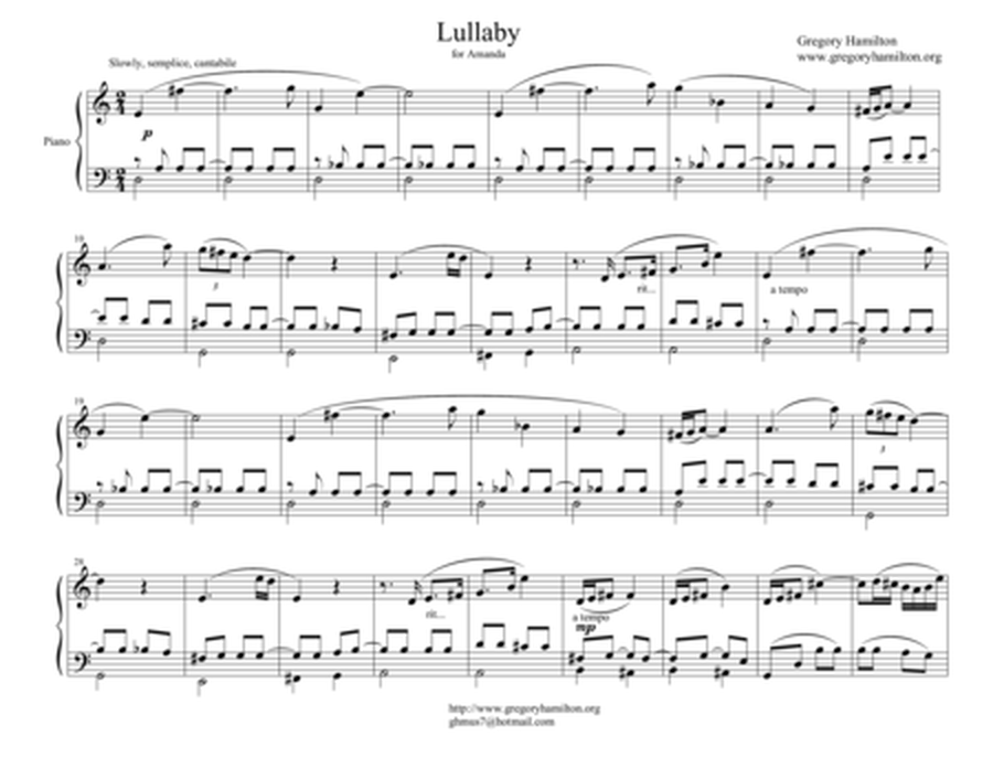 Little Suite for Piano V Lullaby