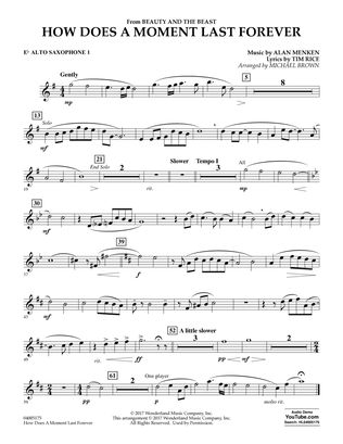 Book cover for How Does a Moment Last Forever (from Beauty and the Beast) - Eb Alto Saxophone 1