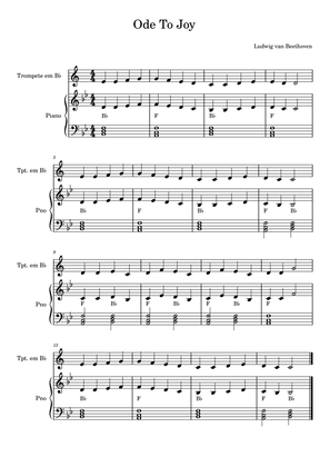 Book cover for Ode To Joy - Trompete e Piano