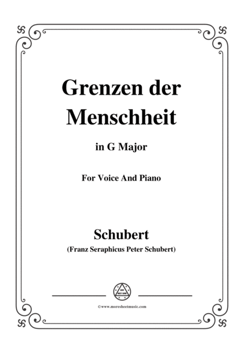 Schubert-Grenzen der Menschheit,in G Major,for Voice&Piano image number null