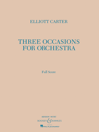 Book cover for Three Occasions for Orchestra