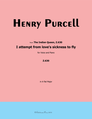 Book cover for I attempt from Love's sickness to fly, by H. Purcell, in A flat Major