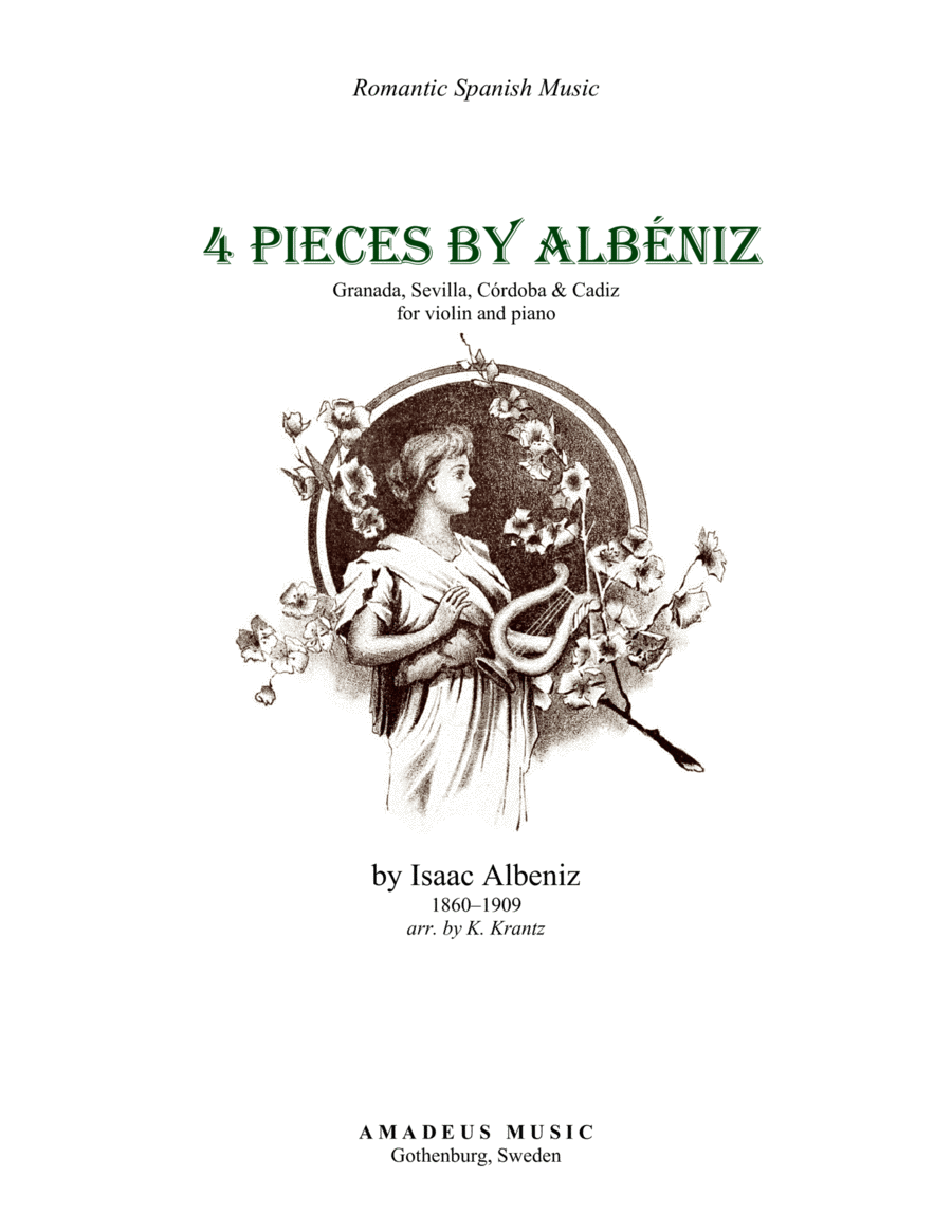 4 Pieces by Albéniz for violin and piano (Granada, Sevilla, Córdoba, Cadiz) image number null