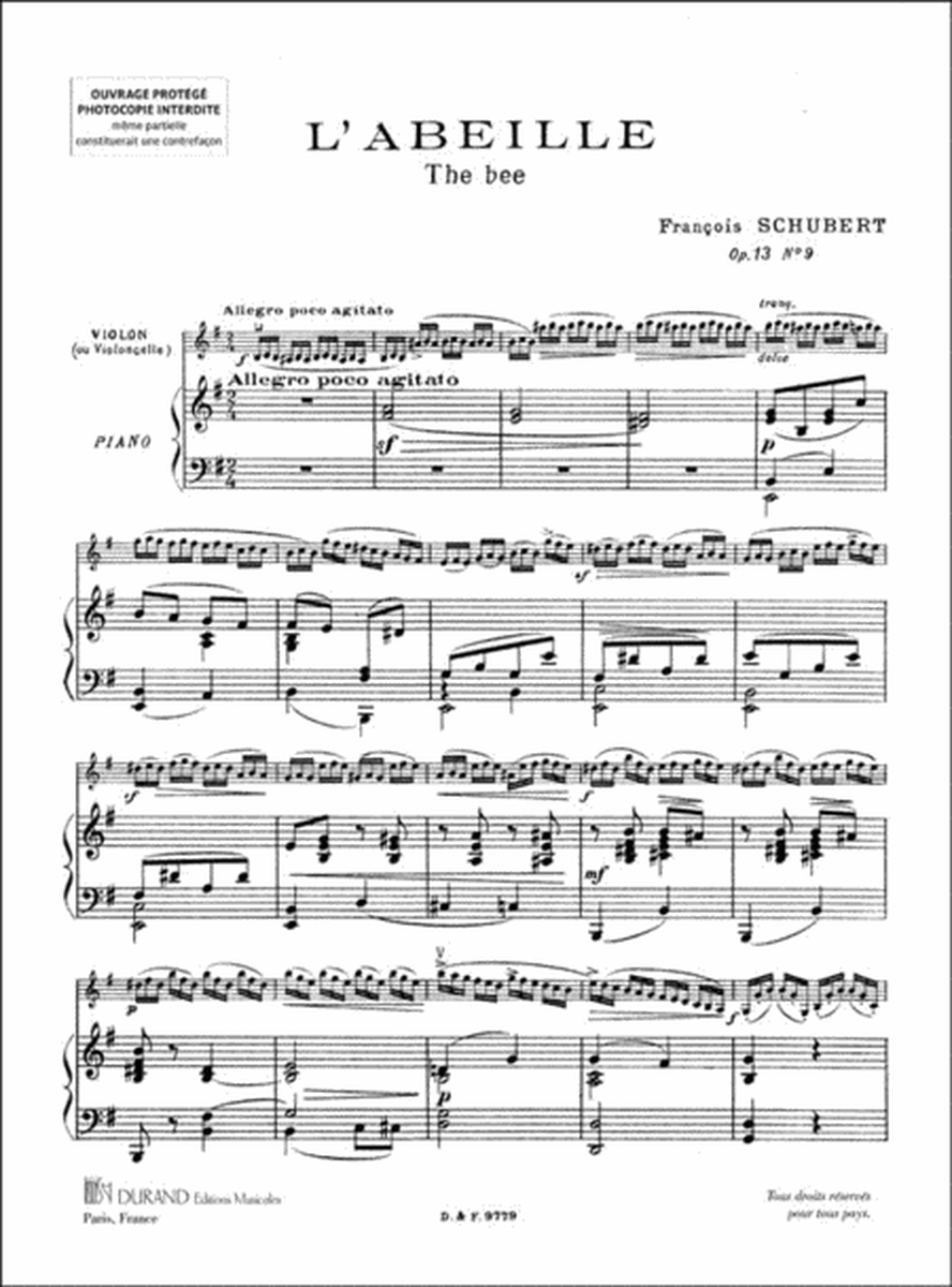 L'Abeille - The Bee op. 13 no. 9