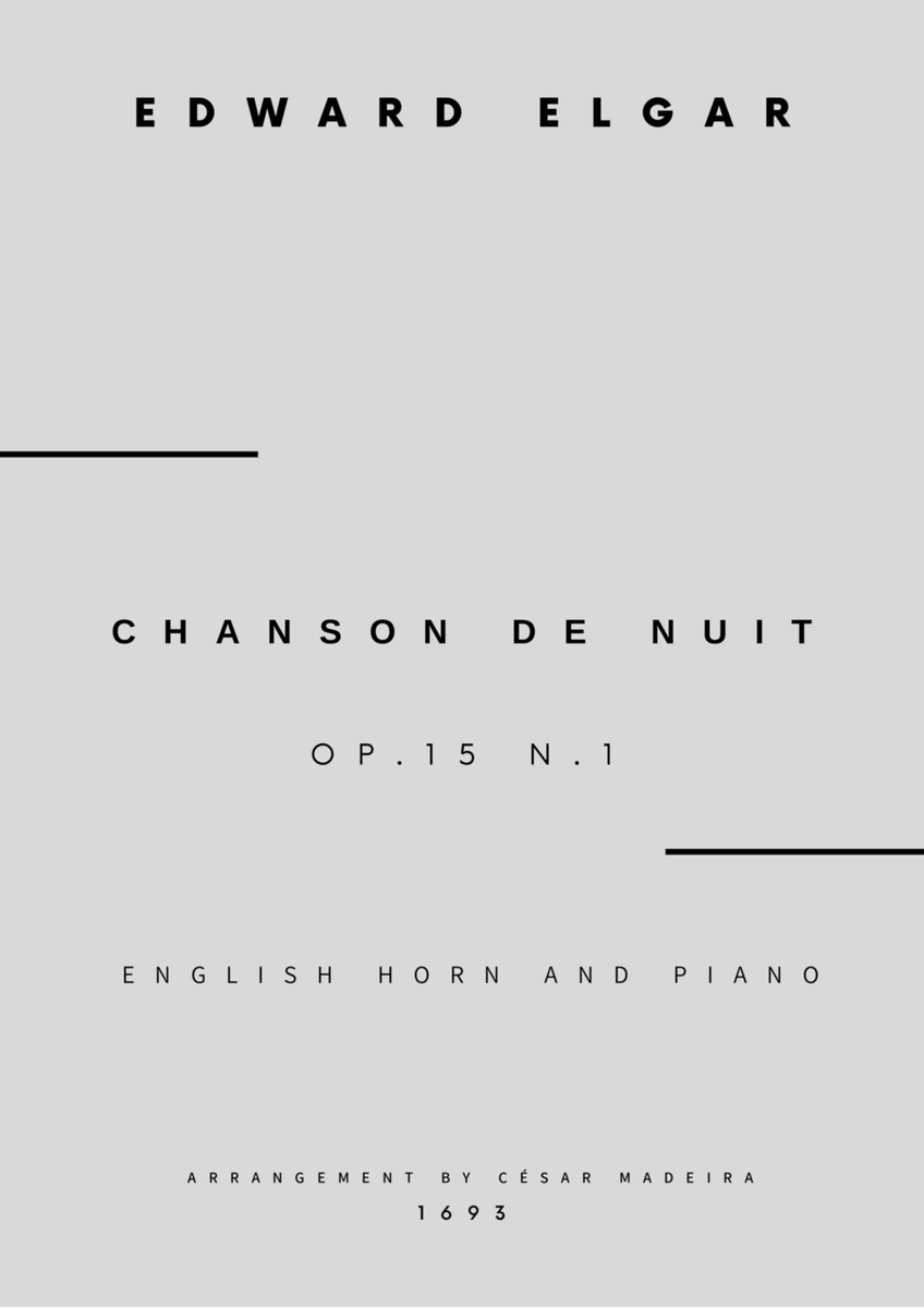 Chanson De Nuit, Op.15 No.1 - English Horn and Piano (Full Score and Parts) image number null